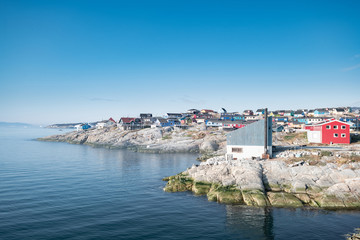 Naklejka na ściany i meble Ilulissat city in Greenland