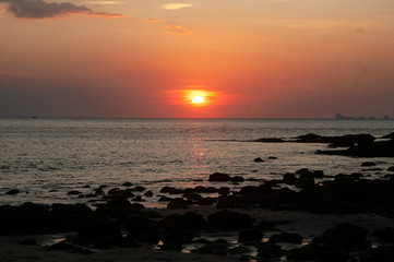 Fototapeta na wymiar The sunset t Koh Lanta, Thailand