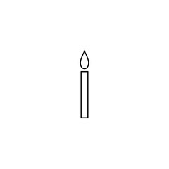 Candle icon. Birthday event symbol. Logo design element