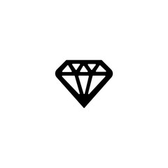 Diamond icon. Jewelry store symbol. Logo design element