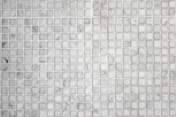 White square mosaic tiles texture 