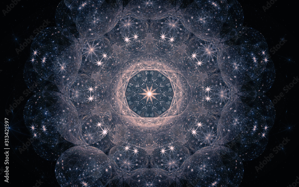 Fototapete digital generated image in the form of abstract geometric shapes of various shades and colors for us