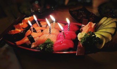 This was the inspiration for birthday, sushi 