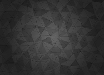 Obraz premium Geometric pattern, triangles vector background in black and gray tones.