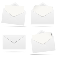 colored envelopes with empty paper