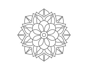 Simple Mandala Vector Design Template 003