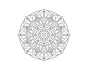 Simple Mandala Vector Design Template 008