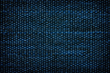 Close up of blue fabric texture background.