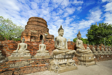 Beautiful scene of Wat Yai Chai Mongkhon.