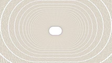 Fototapeta na wymiar 3d render of abstract ellipse shape in tunnel background