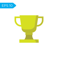 Trophy flat minimalist vector icon for business and finance