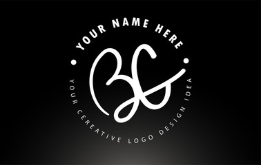 BG Handwritten Letters Logo Design with Circular Letter Pattern. Creative Handwritten Signature Logo Icon