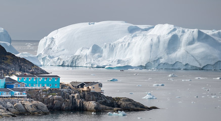 Beautiful Ilulissat city in Greenland