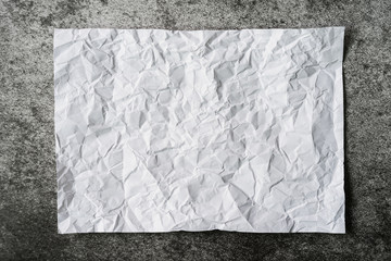 Crumpled paper on grunge background, Creativity problems concept