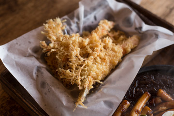 delicious tempura deep fried shrimp