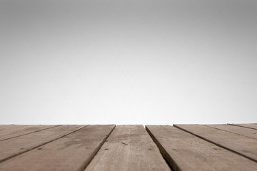 bricks wall and wooden floor