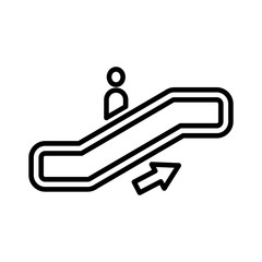 Escalator icon vector simple design