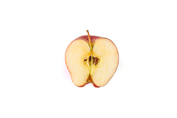 half apple isolated on white background