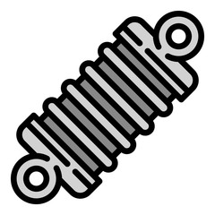 Car spring icon. Outline car spring vector icon for web design isolated on white background