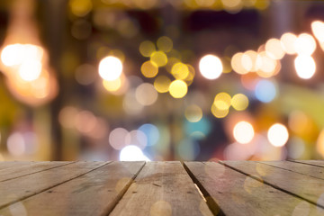 wooden table in front