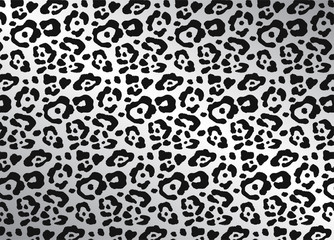 Full frame black and white animal print pattern for use as a design element, vector illustration © Rudzhan