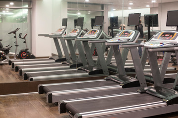 image of treadmills in a fitness hall