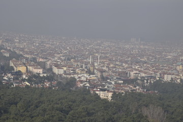 aerial view of Denizli city
