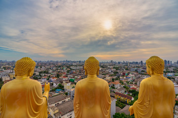 Lat Phrao, Bangkok / Thailand / January 1, 2020 : Bodhisattva's temple, Beautiful Chinese...