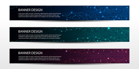 Abstract vector banners with technology background / design templates / future Poster template design. Technology and business template. Vector illustration