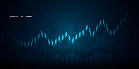 Stock market or forex trading graph in graphic concept suitable for financial investment or economic business idea design. Vector illustration