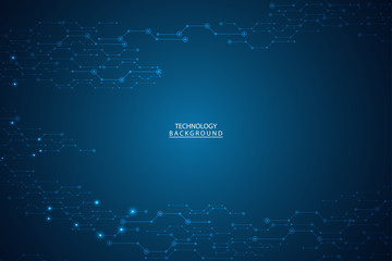Abstract technology background Hi-tech communication concept futuristic digital innovation background for global web, connection,Circuit board, science. Vector illustration