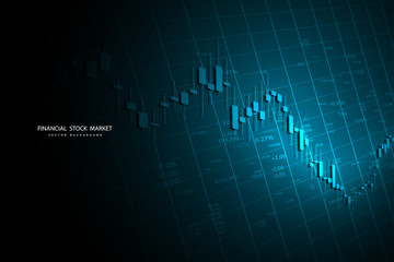 Stock market or forex trading graph in graphic concept suitable for financial investment or economic business idea design. Vector illustration