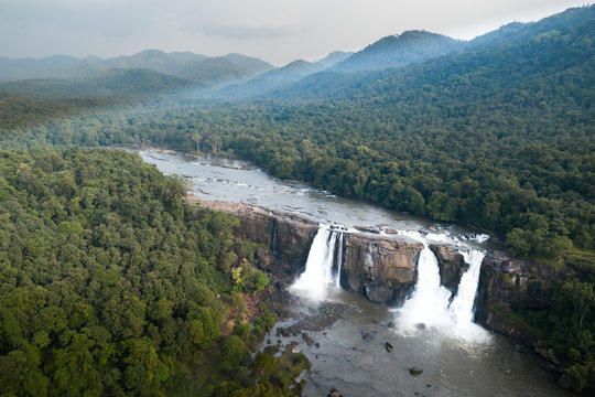 Athirappilly Falls in Chalakudy Taluk of Thrissur District in Kerala, India