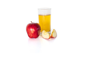 apple and glass of juice