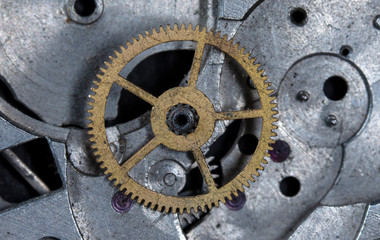 clockwork old mechanical watch, high resolution and detail