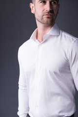 Obraz premium young man in white shirt