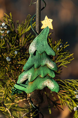 Christmas tree in the garden 