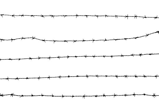 silhouette barbed wire background