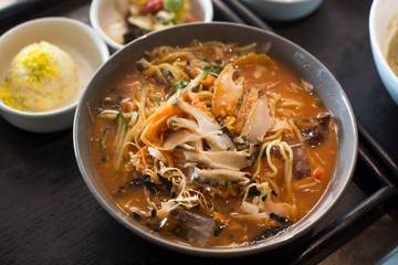 abalone cold raw fish soup korean food