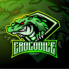 Angry crocodile mascot esport logo design © REYYARTS