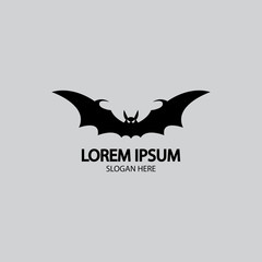 bat vector icon logo template