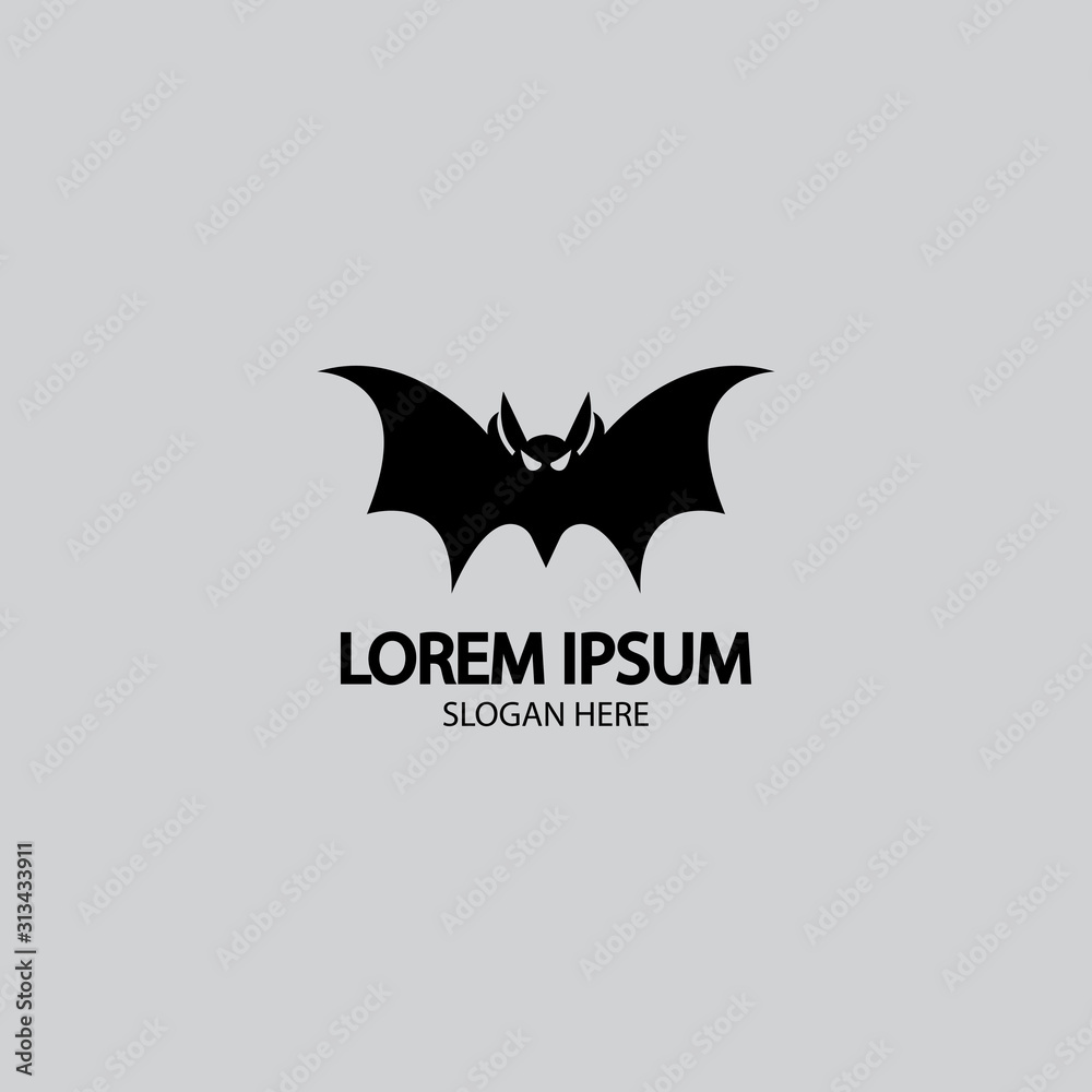 Wall mural bat vector icon logo template