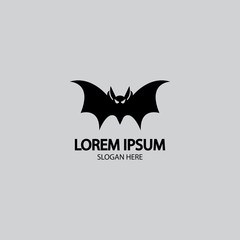 bat vector icon logo template