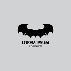 bat vector icon logo template