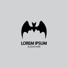 bat vector icon logo template