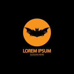 bat vector icon logo template