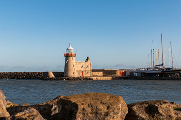 Howth Harbour Lighthouse, Dublin, Ireland.