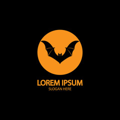 bat vector icon logo template