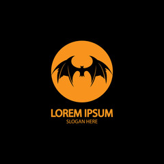 bat vector icon logo template