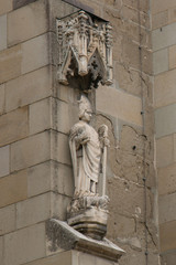 Fototapeta na wymiar Black Church facade stone statue
